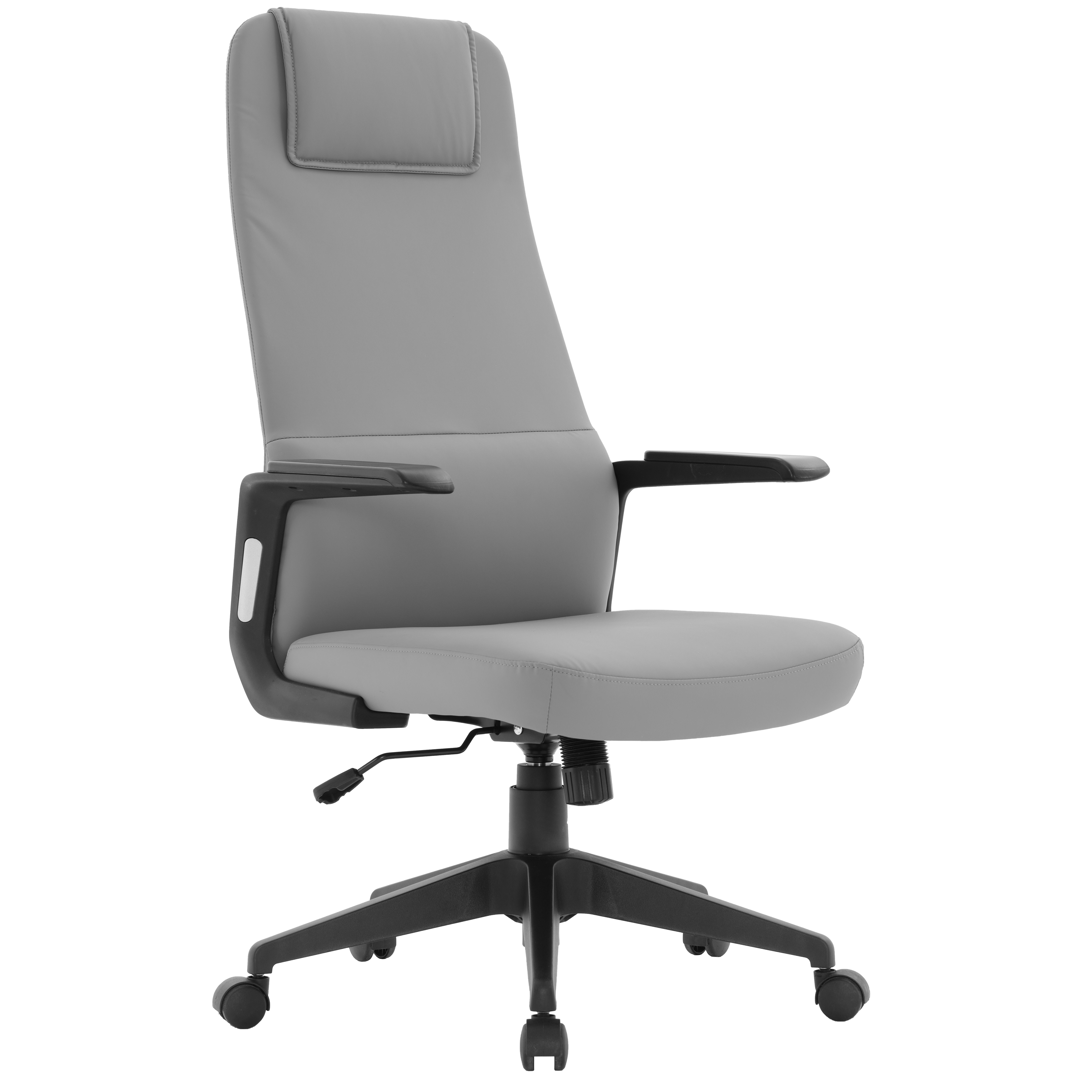 LeisureMod Nexa Grey Modern Office Chair