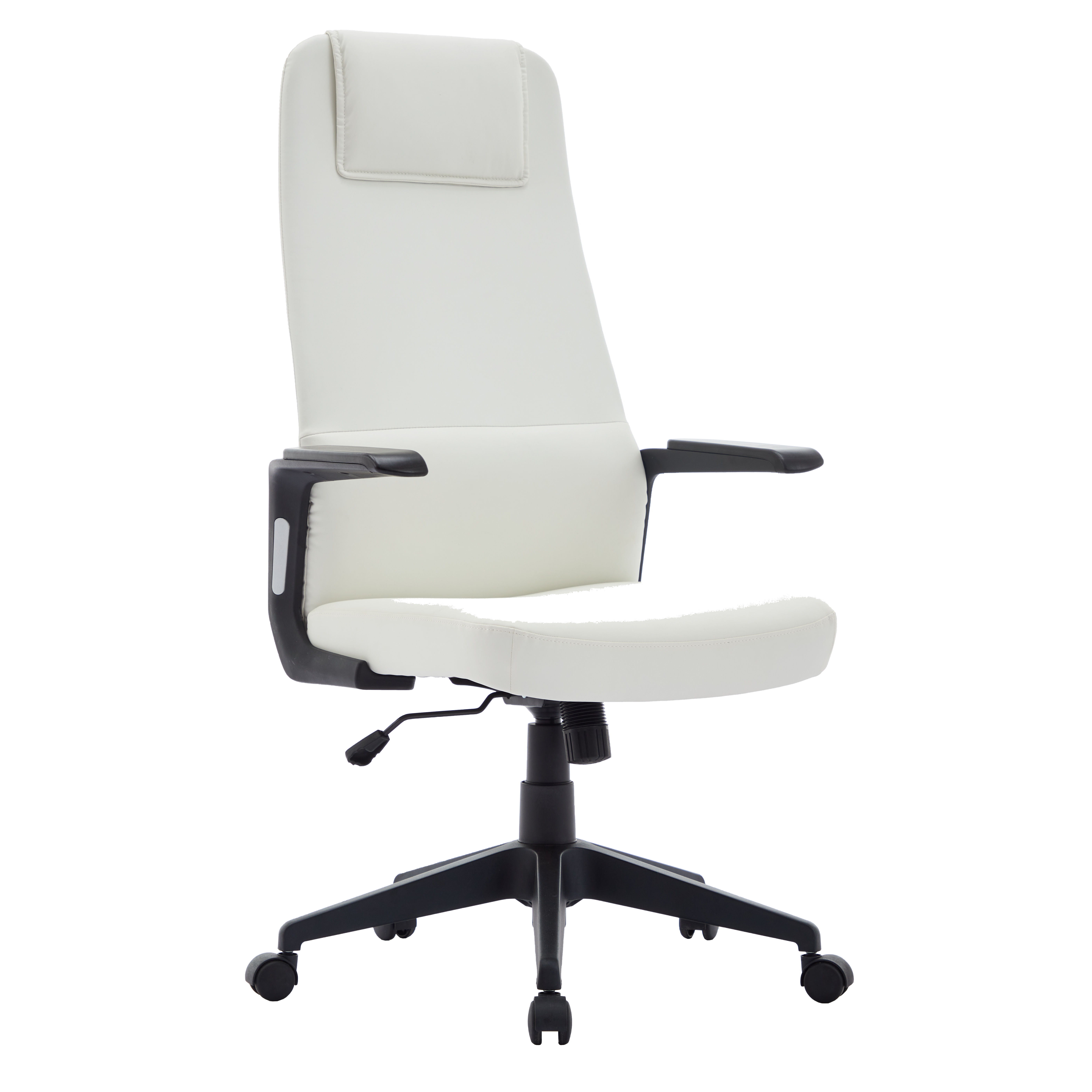LeisureMod Nexa White Modern Office Chair