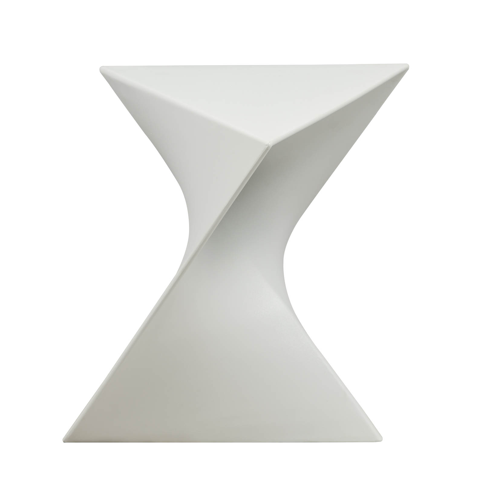 LeisureMod Randolph White Side Table