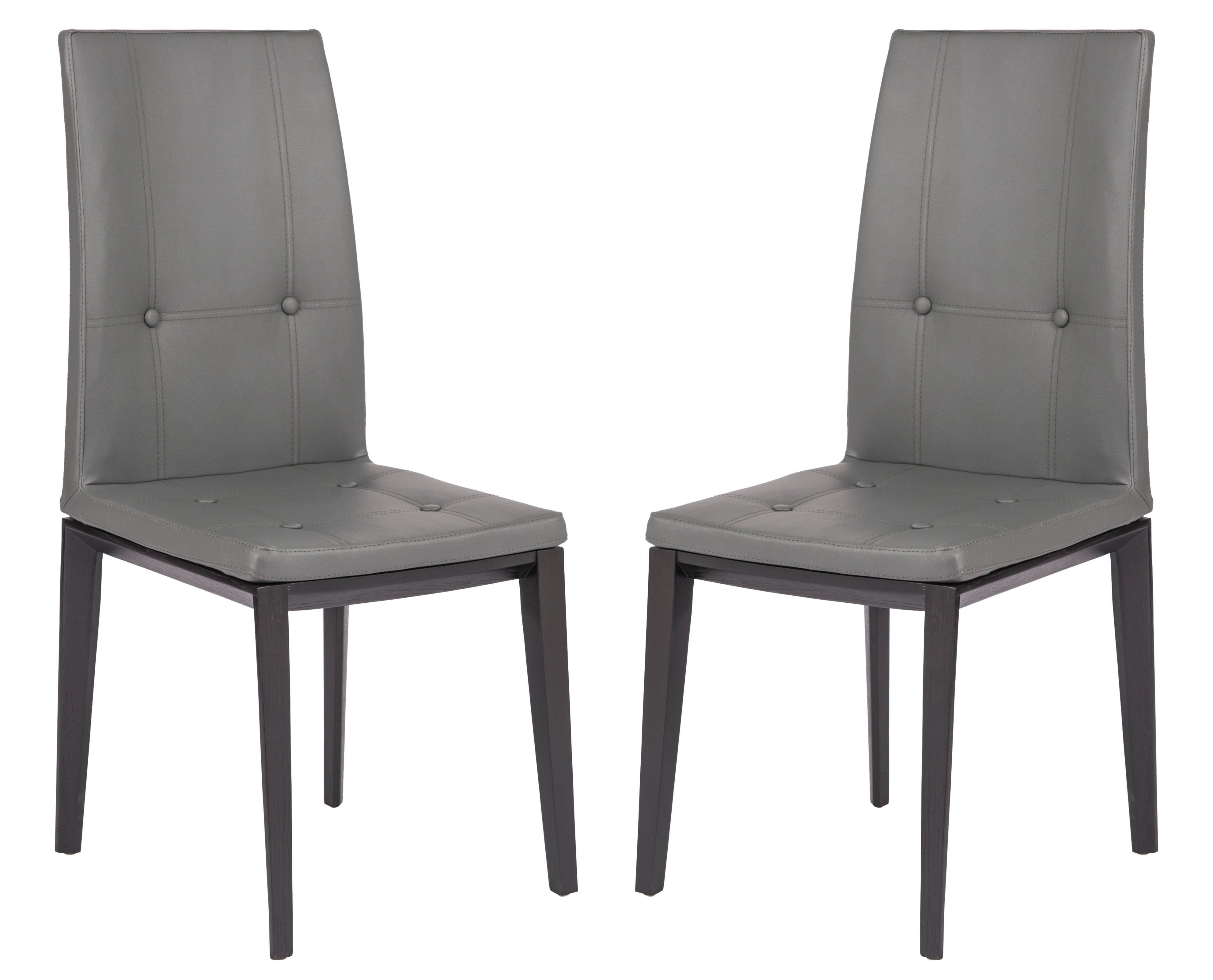Design Edge Gunning 2  Grey Faux Leather Dining Chairs