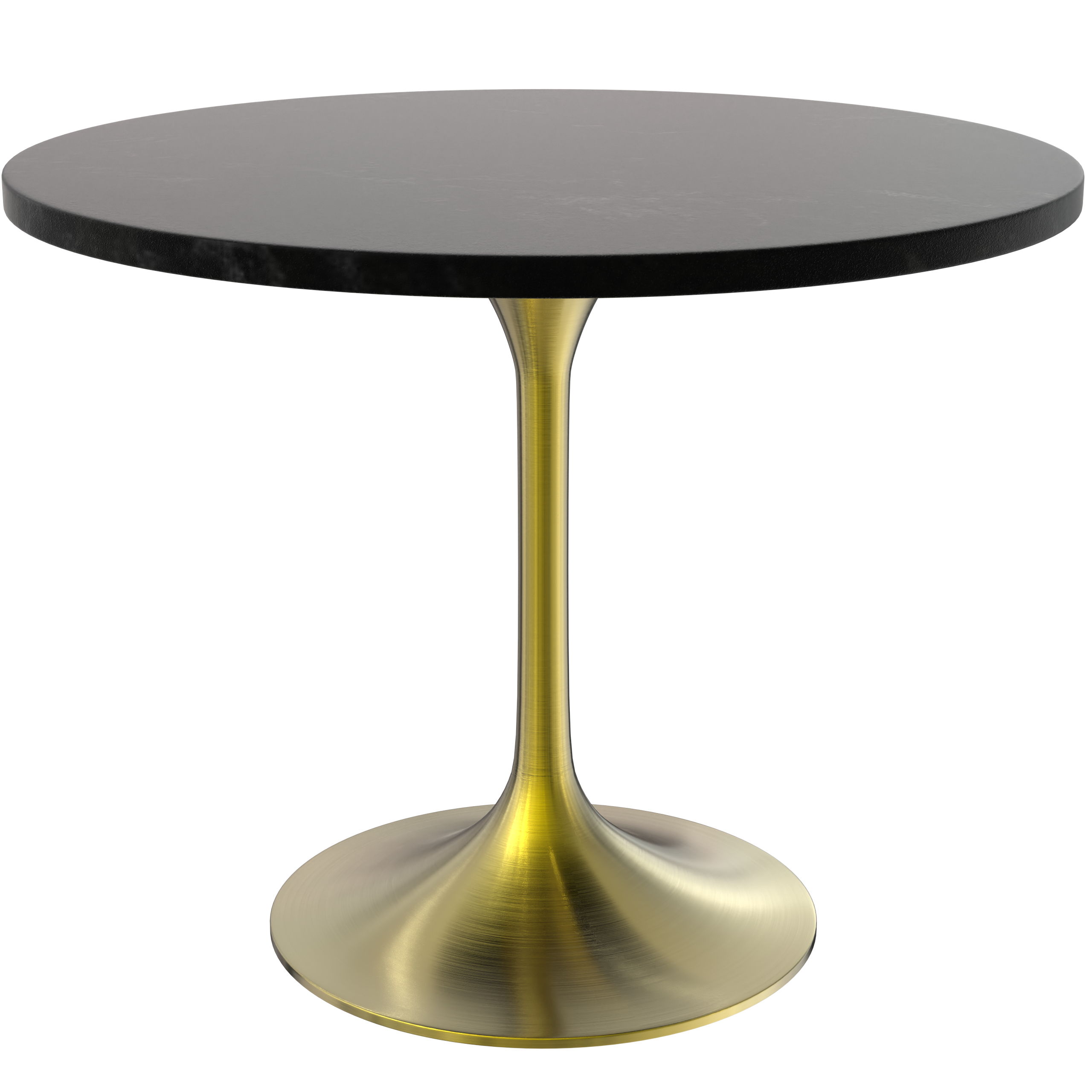 LeisureMod Verve Gold Black 36 Inch Dining Table