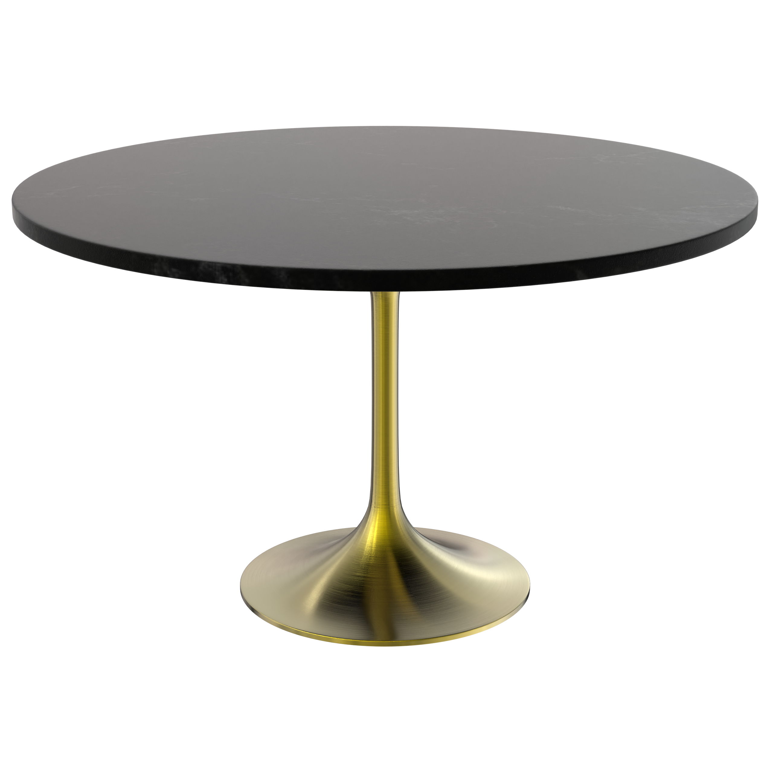 LeisureMod Verve Gold Black 48 Inch Dining Table