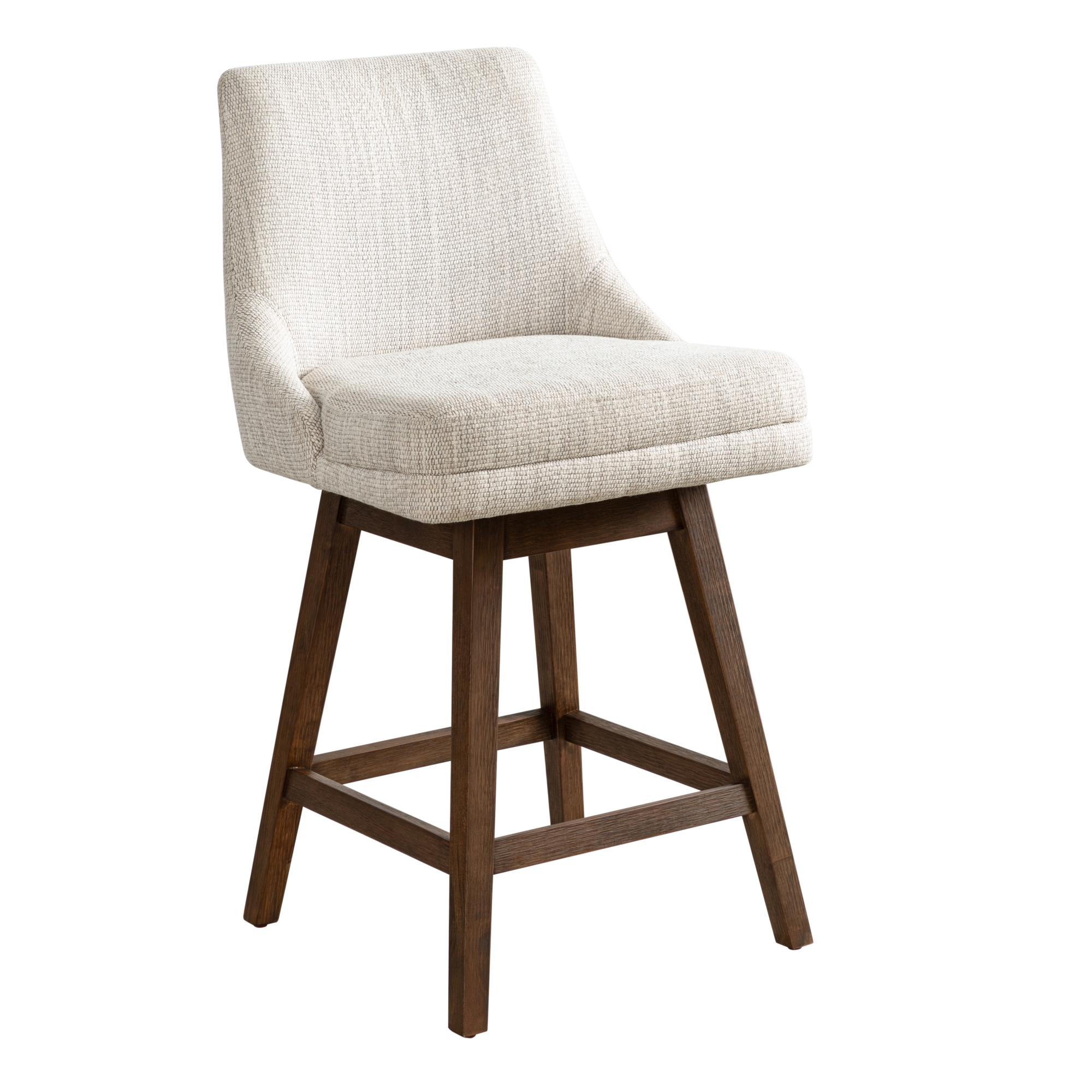 Luxur Living Lingdari Brown Beige 26 Inch Swivel Counter Stool