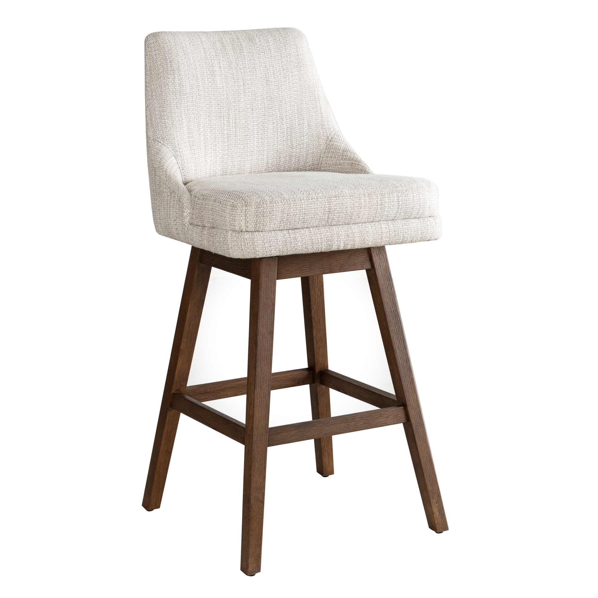 Luxur Living Lingdari Brown Beige 30 Inch Swivel Bar Stool