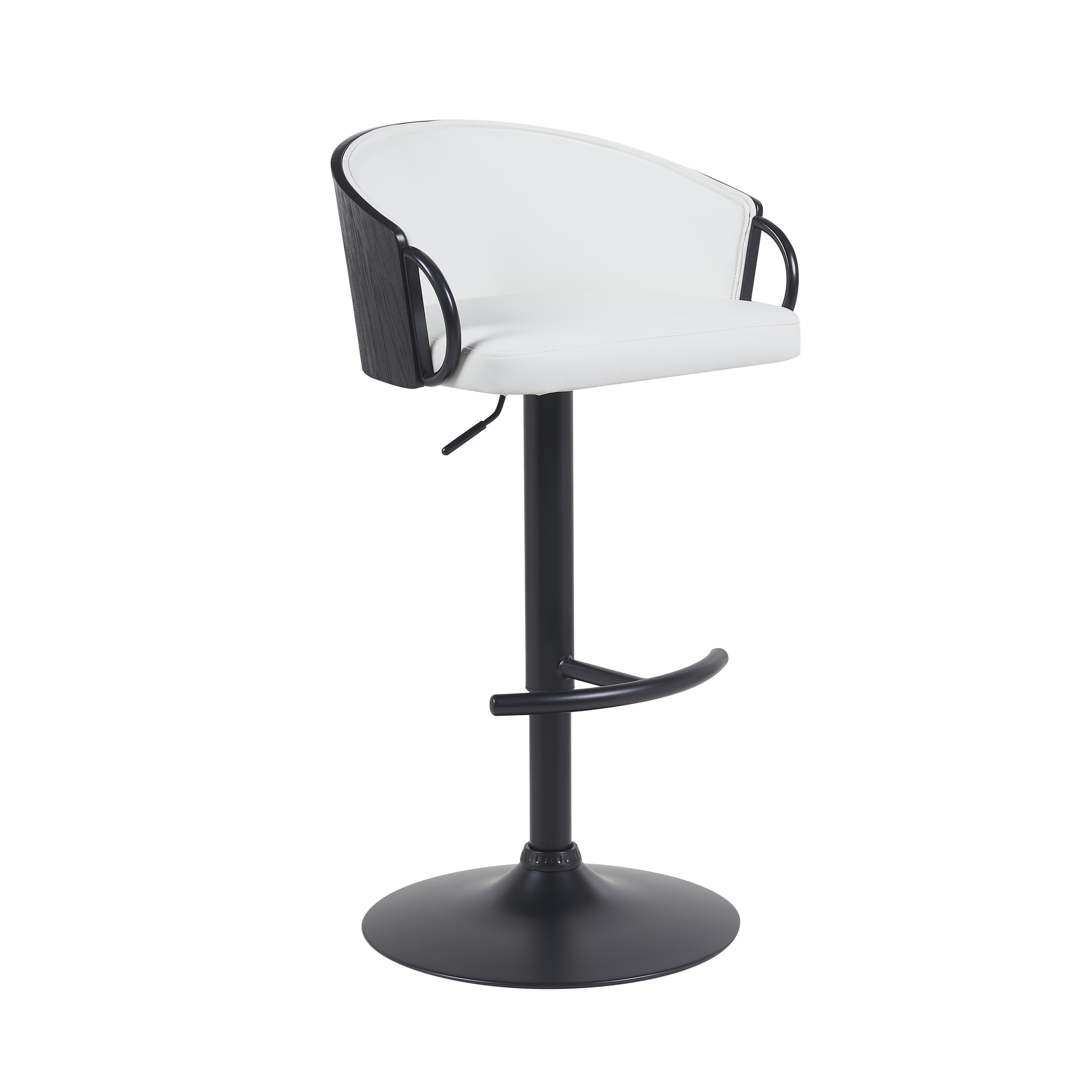Luxur Living Gonapur Snow White Adjustable Swivel Barstool