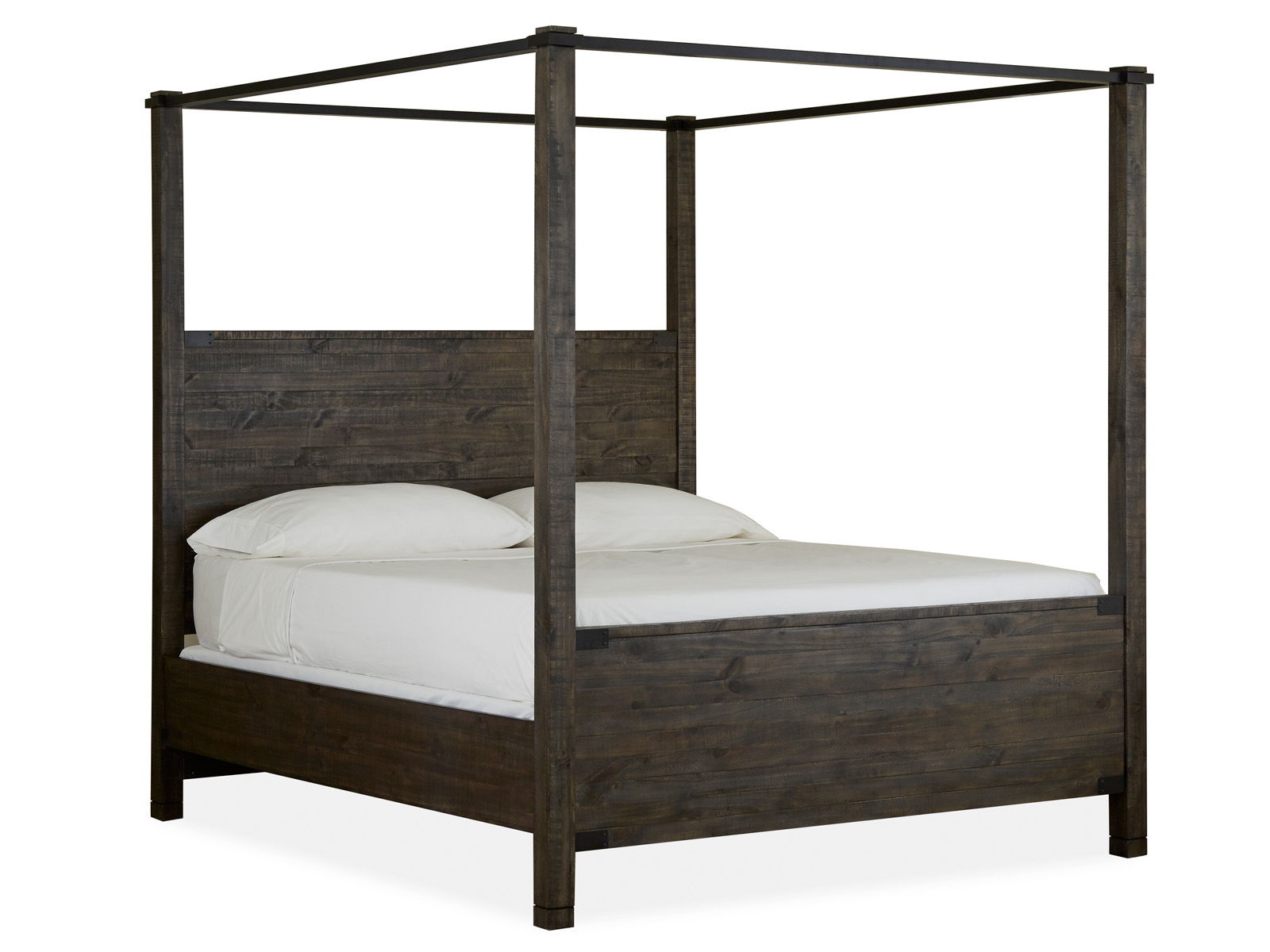 Magnussen Home Abington Weathered Charcoal Queen Poster Bed