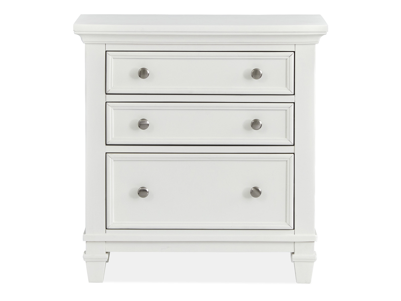 Wood Drawer Nightstand - White KD