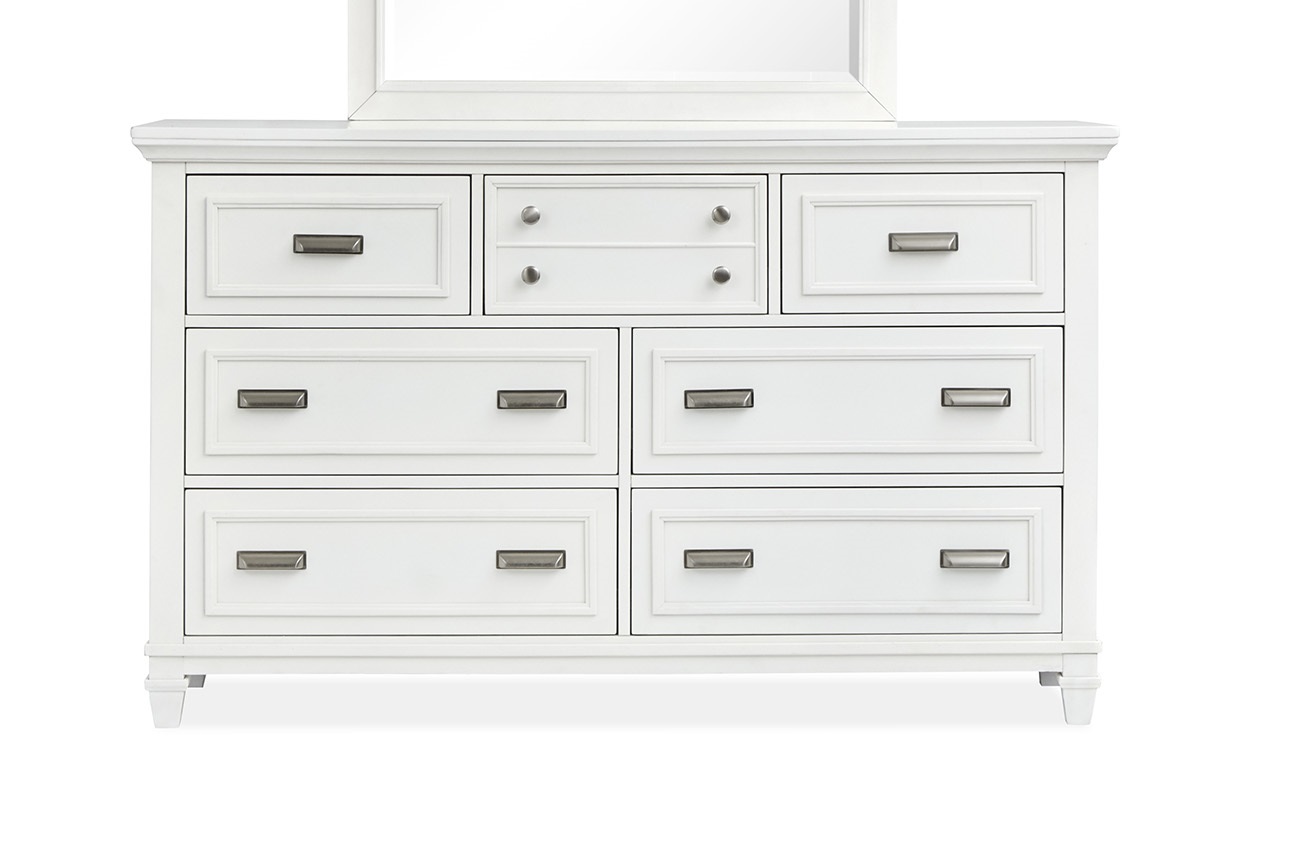 Wood Drawer Dresser - White KD