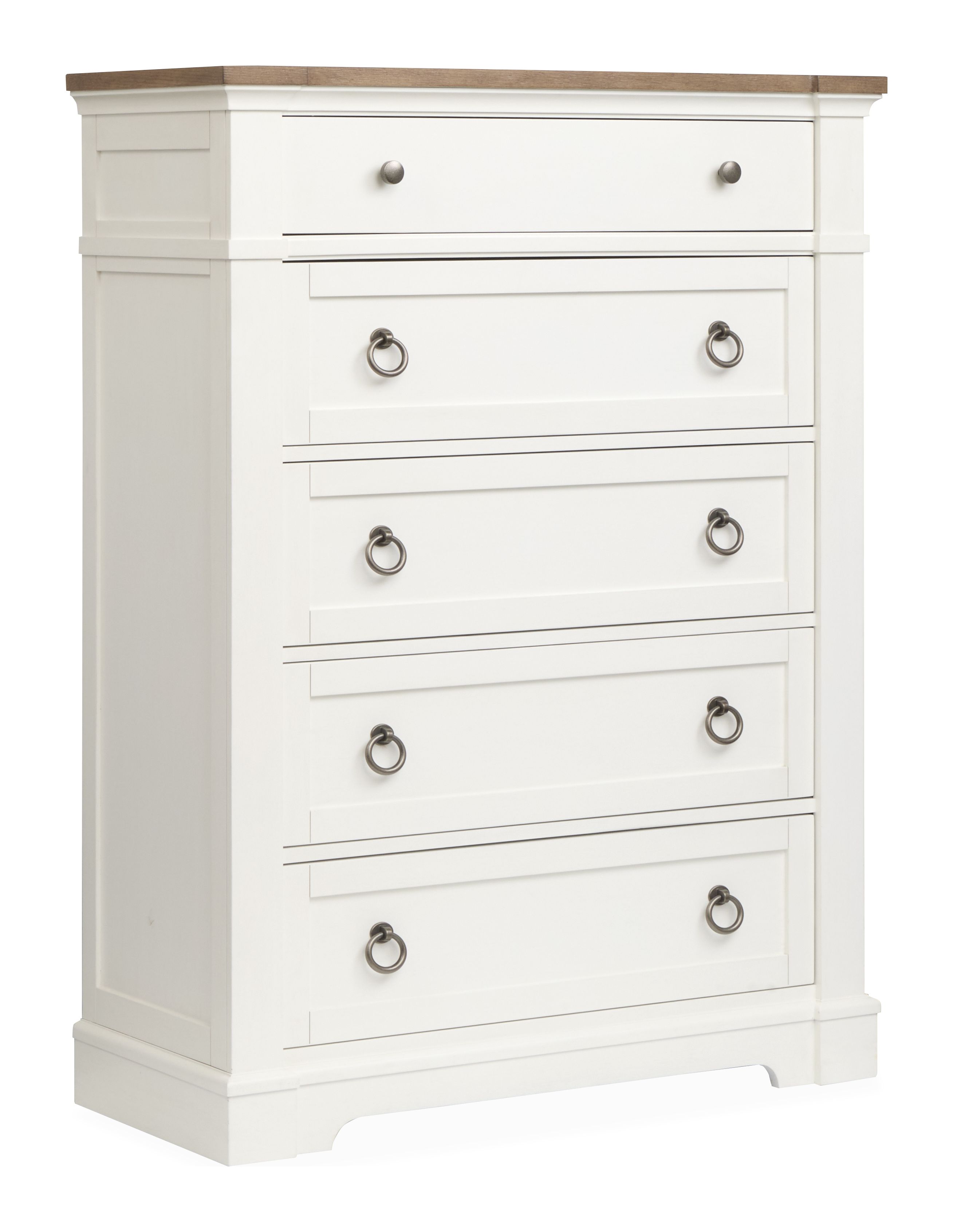 Magnussen Home Kingston Whisper White Nutmeg Drawers Chest