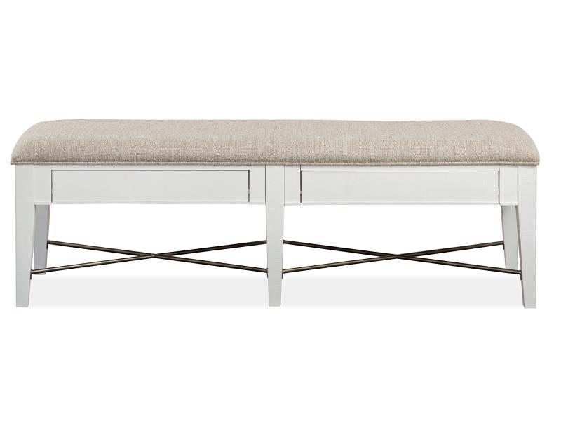 Wood Bench w/Upholstered Seat KD