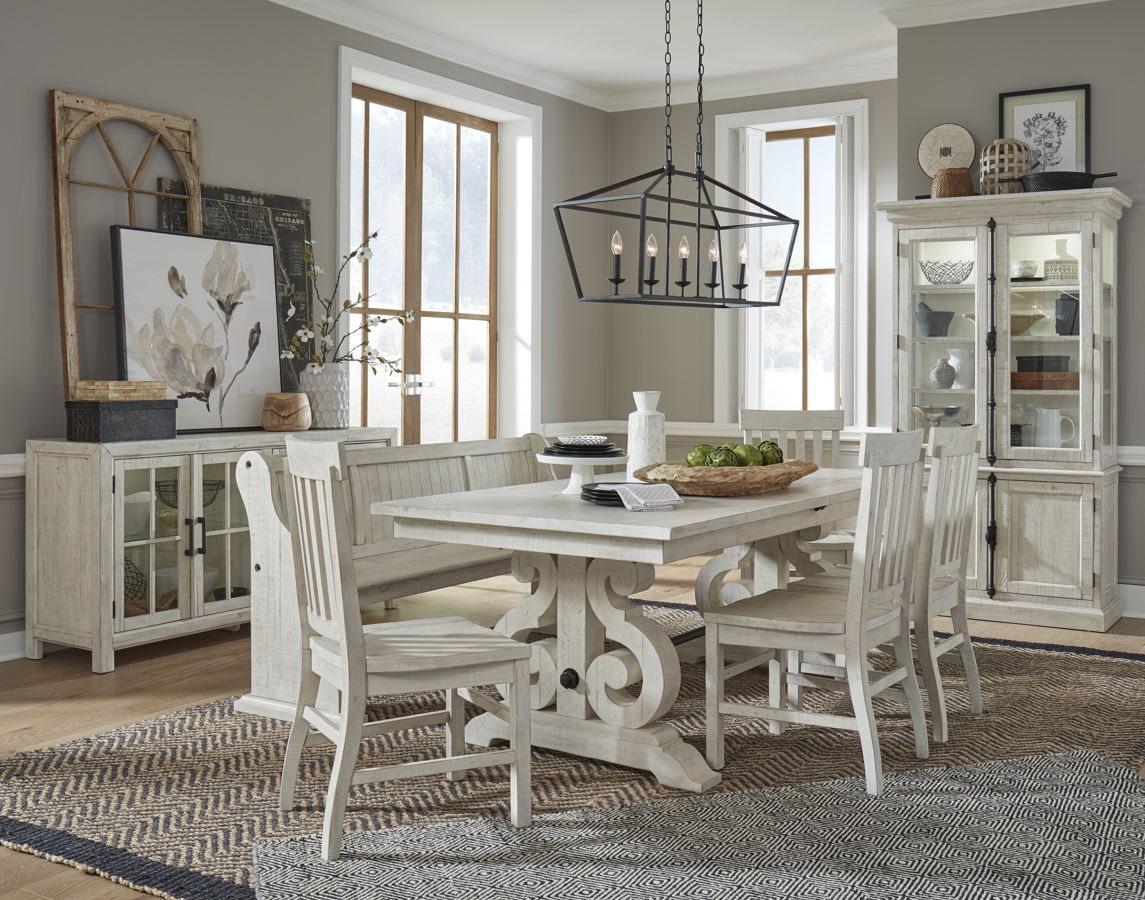 Magnussen Home Bronwyn Alabaster 6pc Dining Room Set