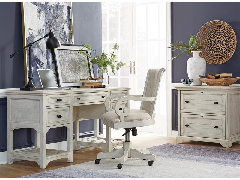Magnussen Home Bronwyn Wood 3pc Office Furniture Set