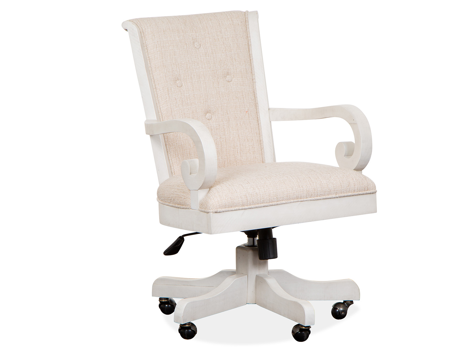 Magnussen Home Bronwyn Wood Fully Upholstered Swivel Chair