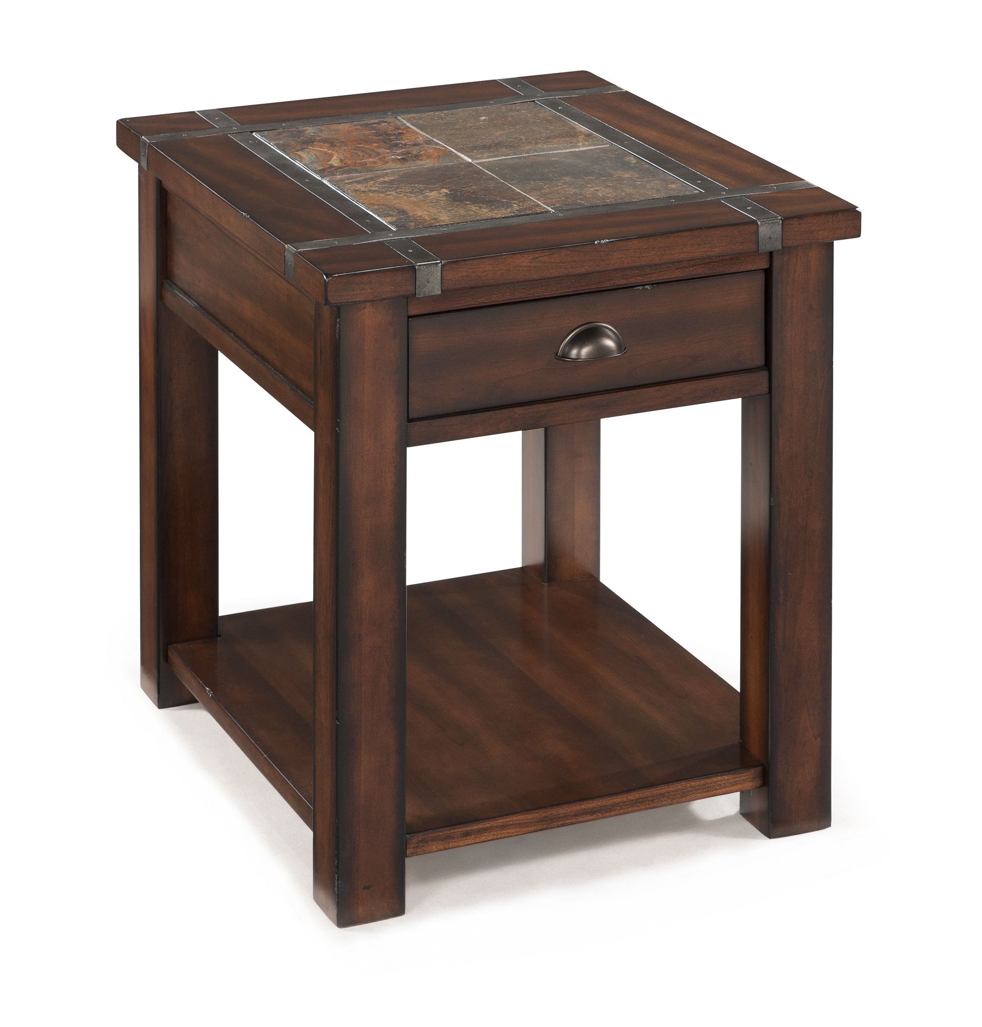 Wood Rectangular End Table KD