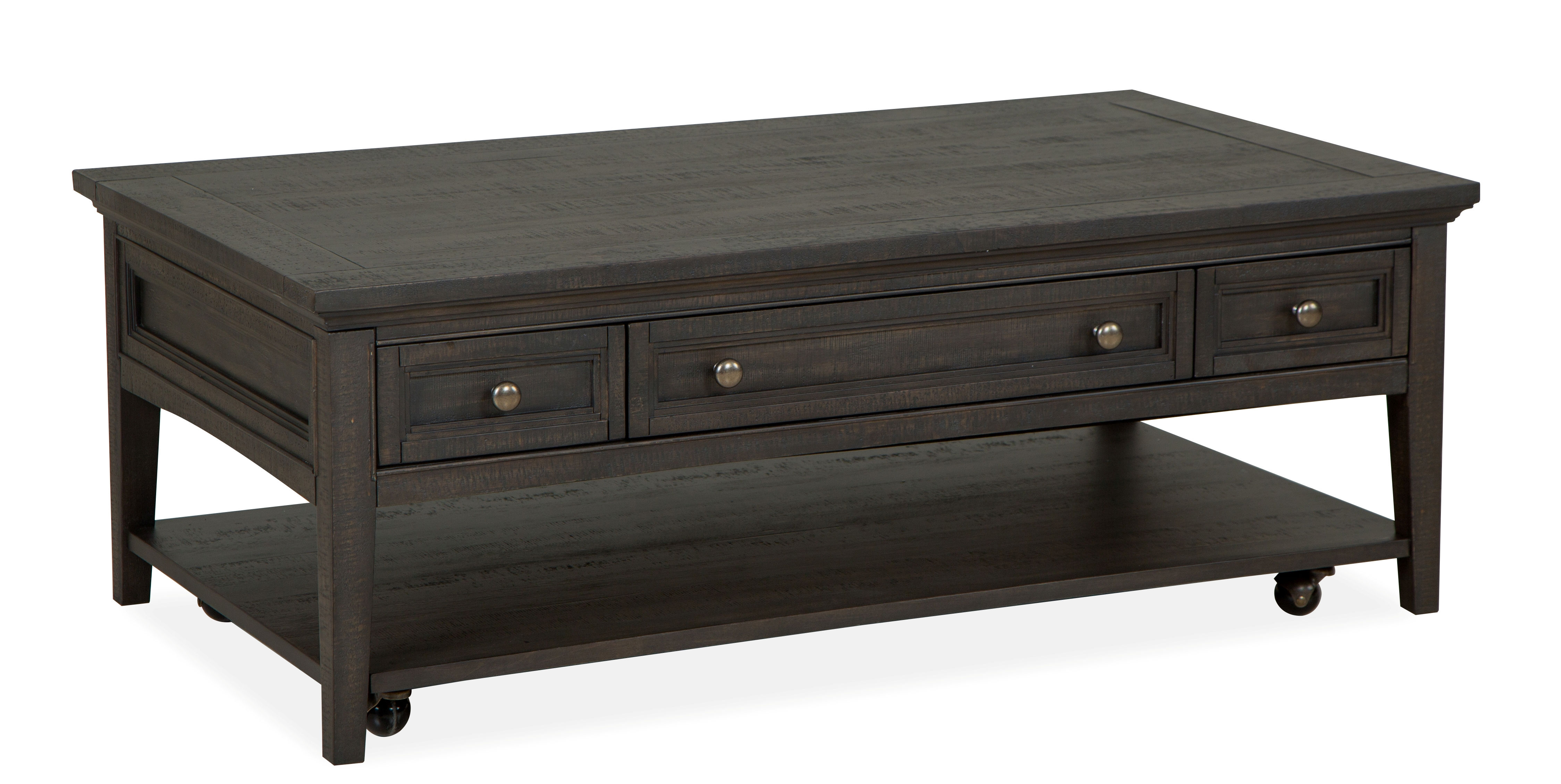 Magnussen Home Westley Falls Graphite 3pc Coffee Table Set