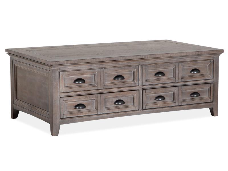 Magnussen Home Paxton Place Dovetail Grey 3pc Lift Top Coffee Table Set