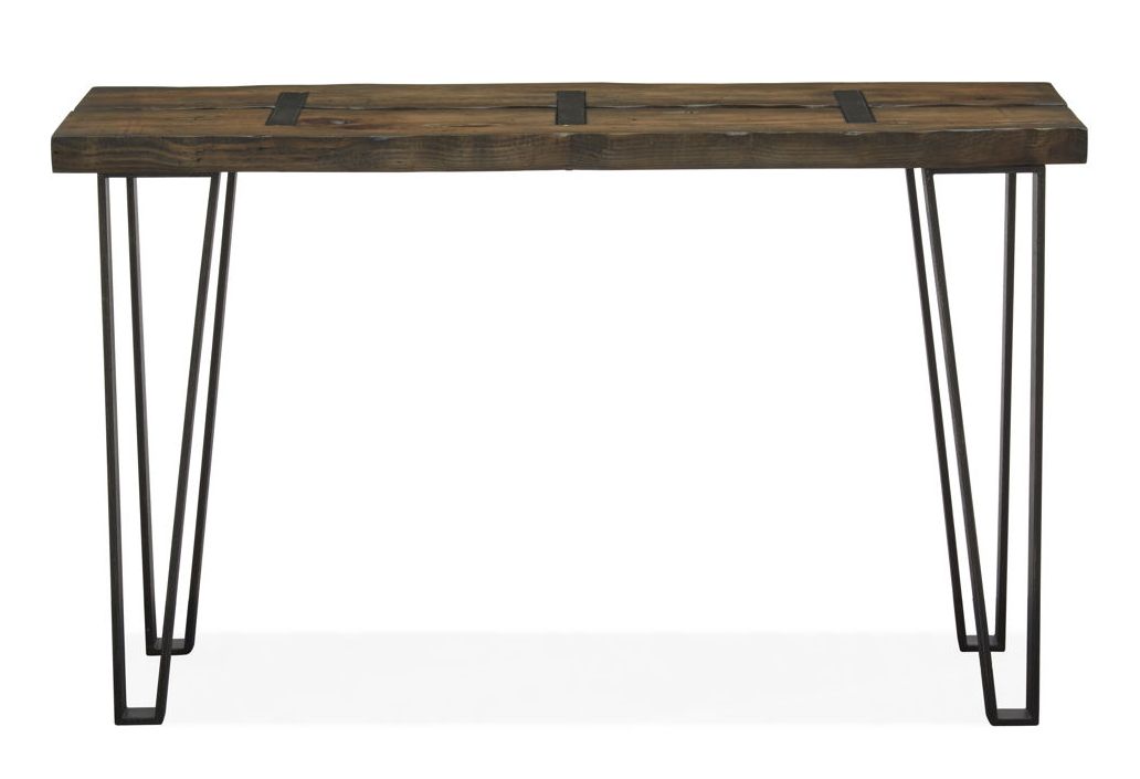 Magnussen Home Dartmouth Sawmill Galvanized Steel Rectangular Sofa Table