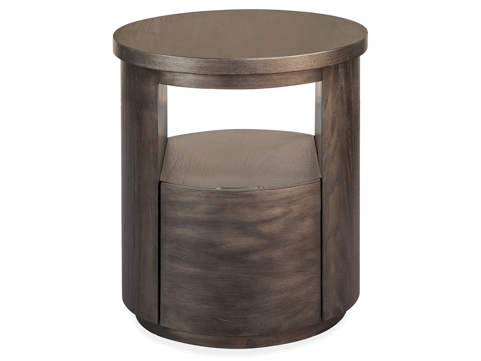 Wood Round End Table SU