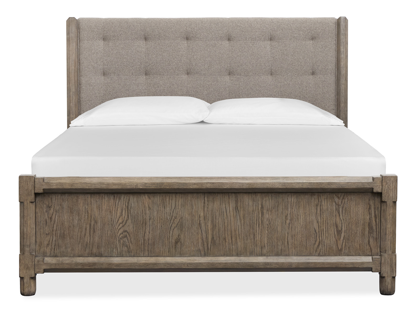 Magnussen Home Claremont Smokey Taupe 2pc Bedroom Set with Cal King Upholstered Bed