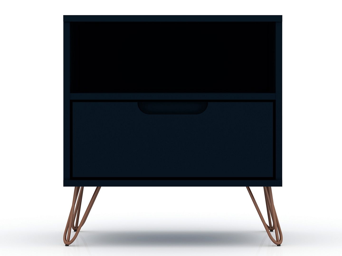 Manhattan Comfort Rockefeller Midnight Blue 1.0 Night Stand