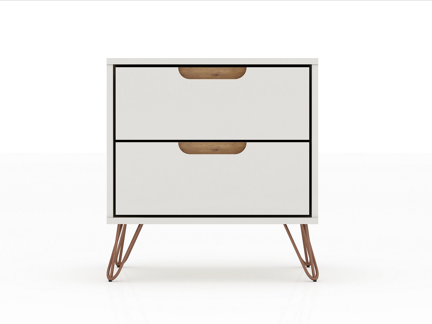 Manhattan Comfort Rockefeller Off White Nature 2.0 Night Stand