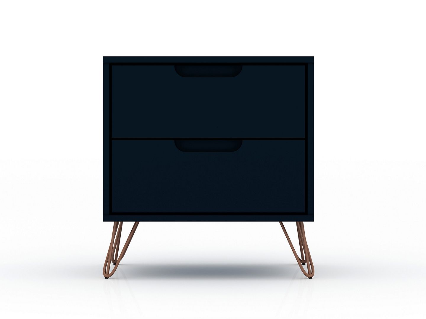 Manhattan Comfort Rockefeller Midnight Blue 2.0 Night Stand