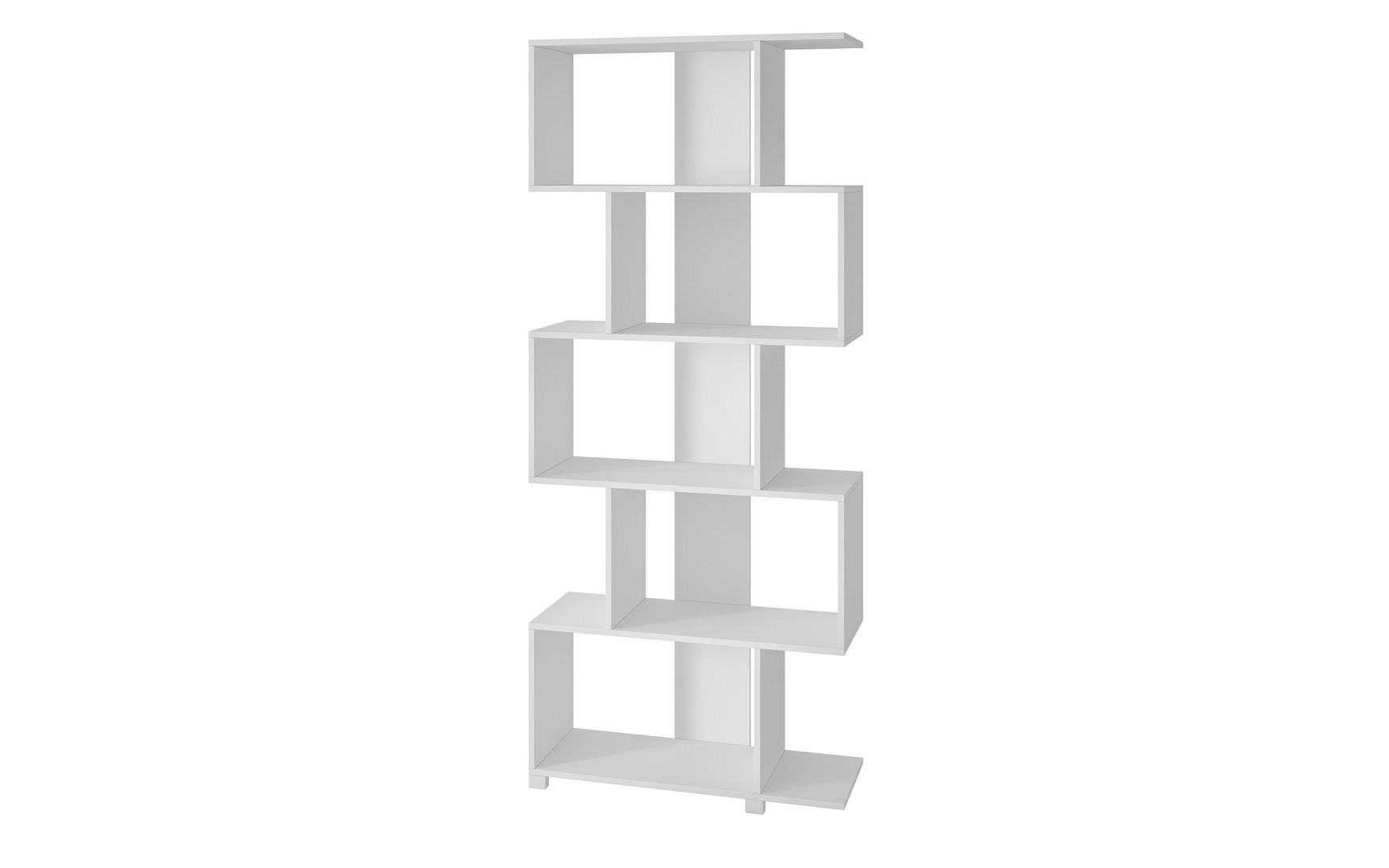 Manhattan Comfort Petrolina White 5 Shelves Z Bookcase