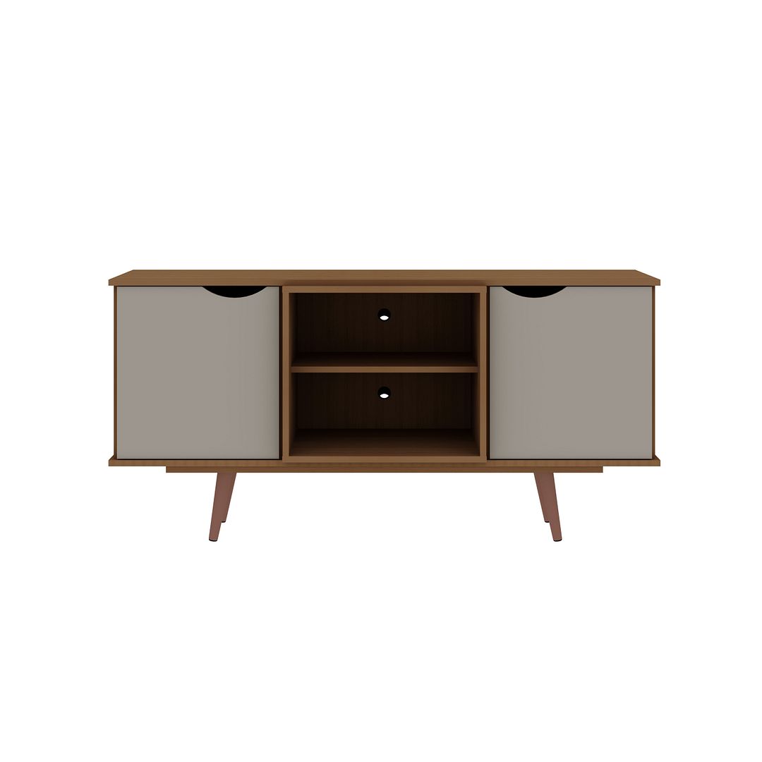 Manhattan Comfort Hampton Off White Maple Cream 53.54 Inch TV Stand with 4 ...