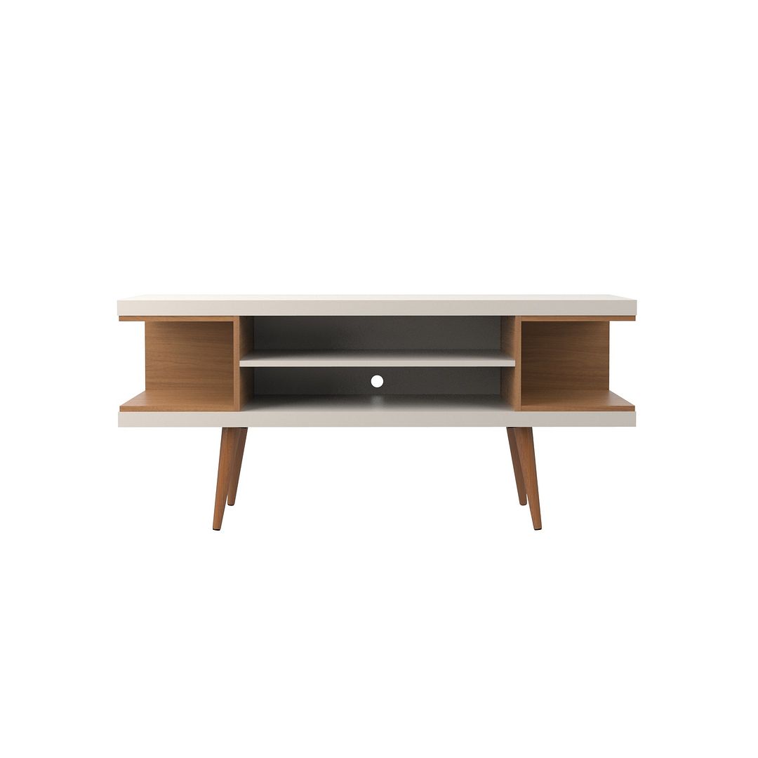 Manhattan Comfort Utopia Off White Maple Cream 53.14 Inch TV Stand