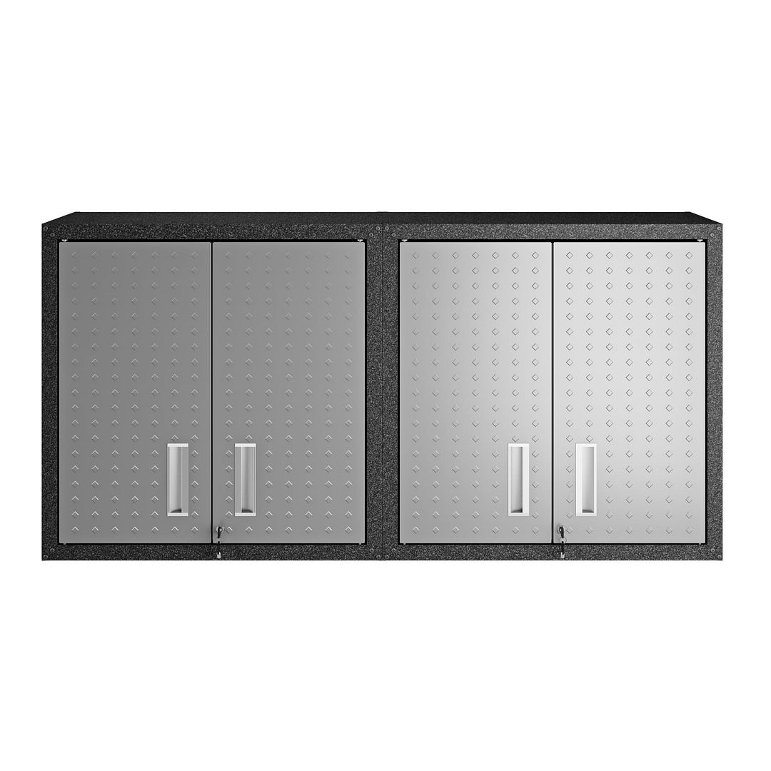 2 Manhattan Comfort Fortress Grey 30 Inch Floating Garage Cabinets