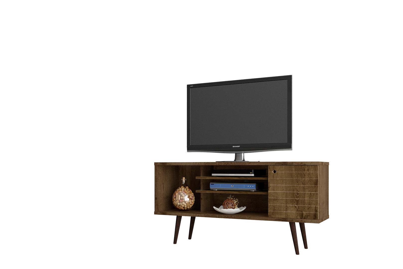 Manhattan Comfort Liberty Rustic Brown 53.14 Inch TV Stand