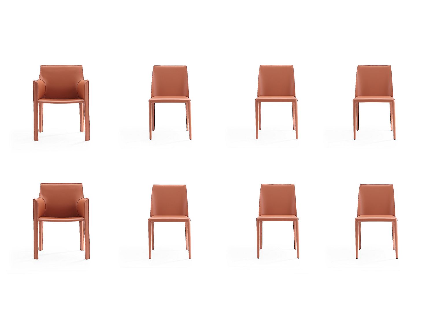Manhattan Comfort Paris Clay 8pc Dining Chair Set