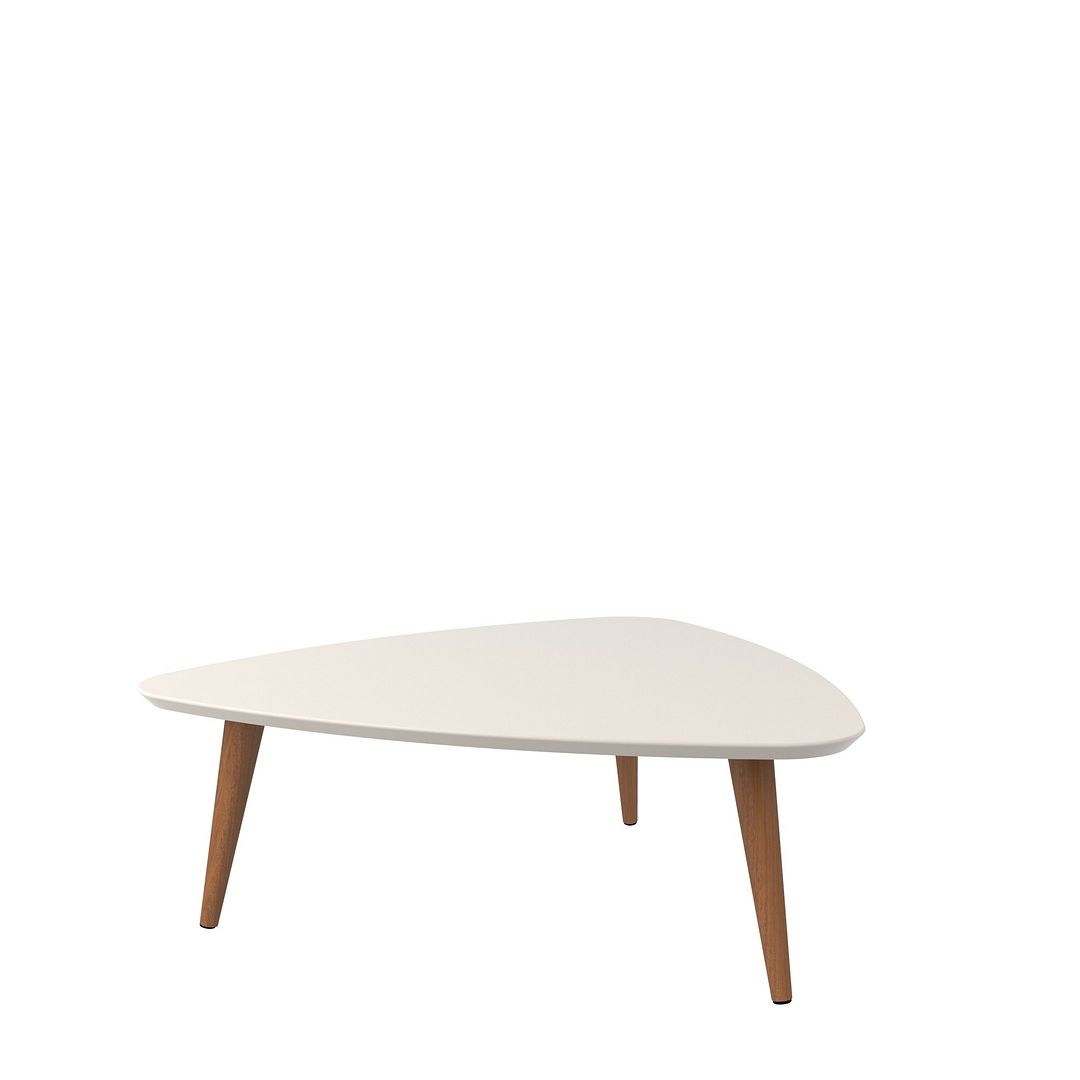 Manhattan Comfort Utopia Off White Triangle Coffee Table