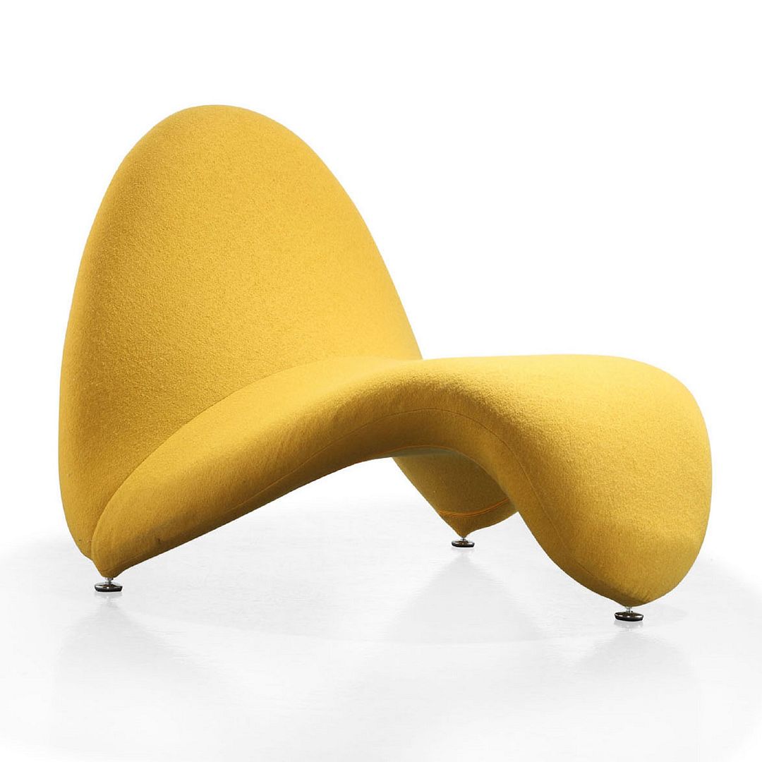 Manhattan Comfort Moma Yellow Wool Blend Accent Chair