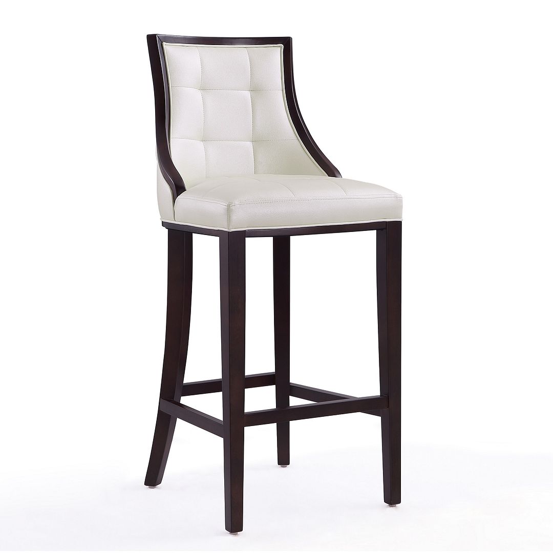 Manhattan Comfort Fifth Avenue Pearl White 45 Inch Bar Stool