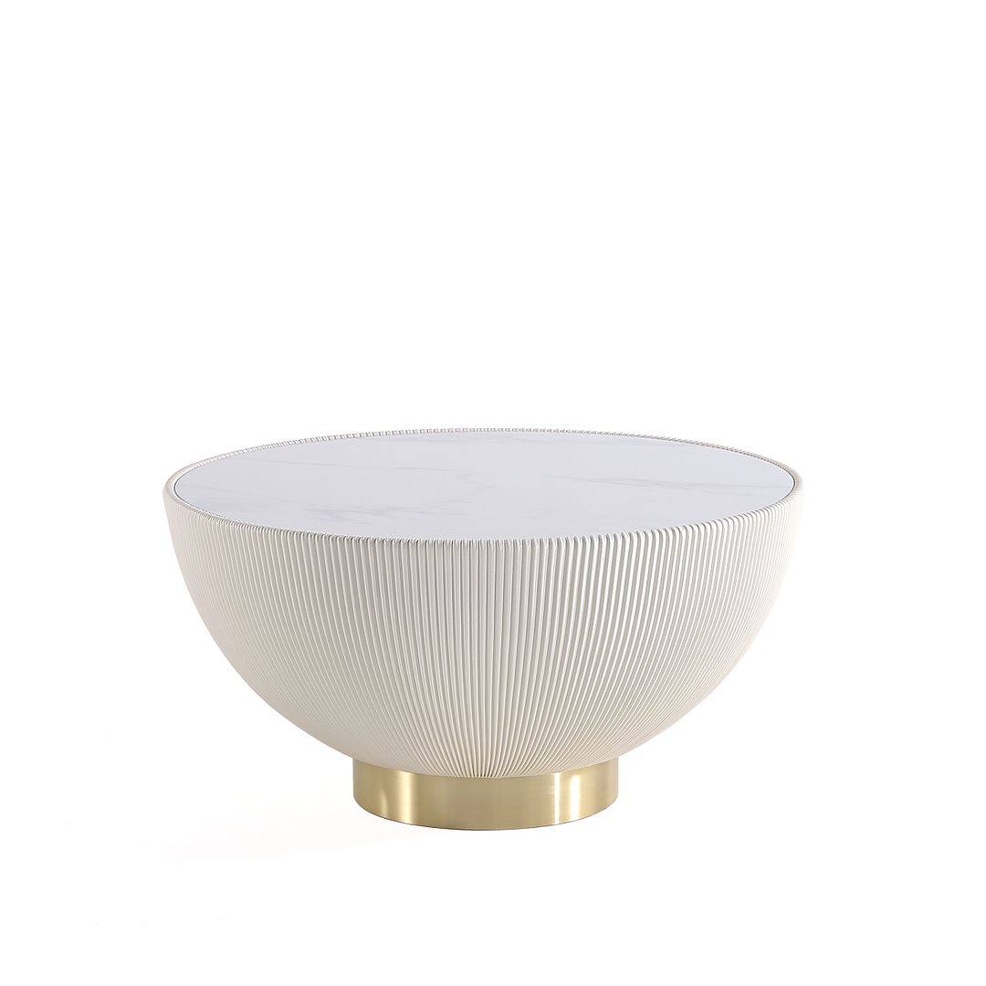 Manhattan Comfort Anderson Cream Coffee Table