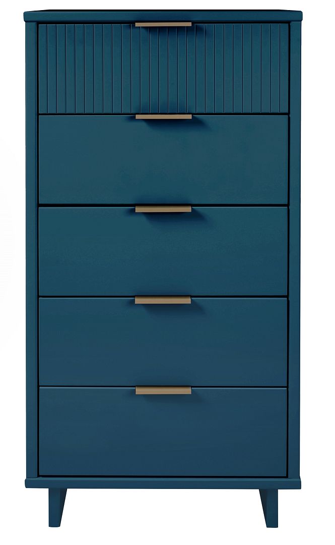 Manhattan Comfort Granville Midnight Blue 23.62 Inch Tall Dresser