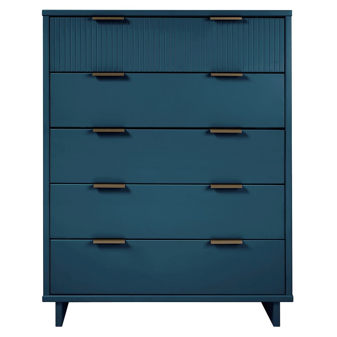 Manhattan Comfort Granville Midnight Blue 45.27 Inch Tall Dresser