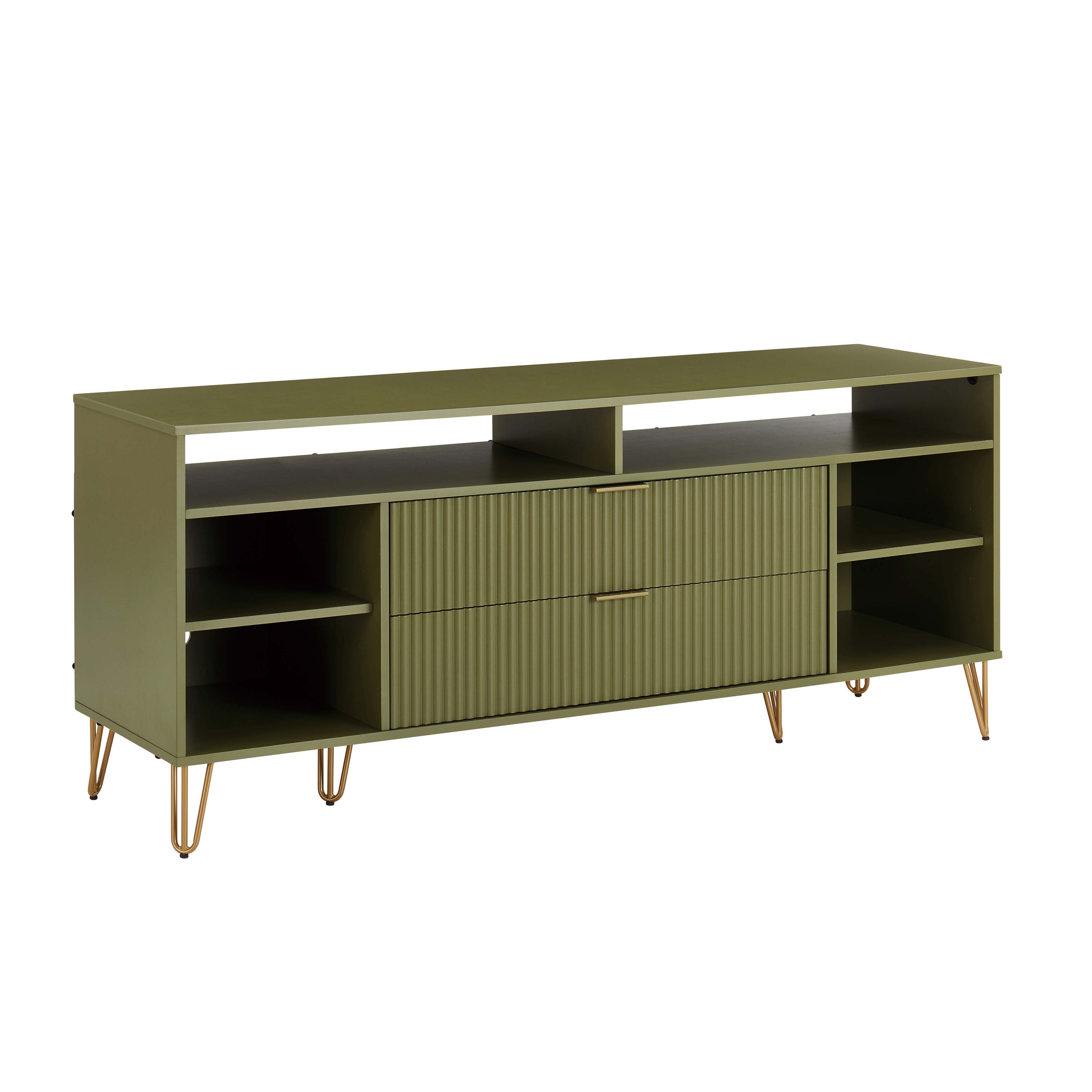 Manhattan Comfort DUMBO Olive Green 63 Inch TV Stand