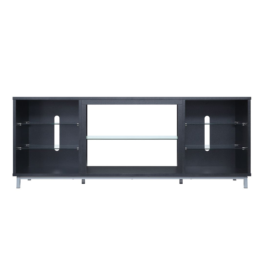Manhattan Comfort Brighton Onyx Glass Shelves 60 Inch TV Stand