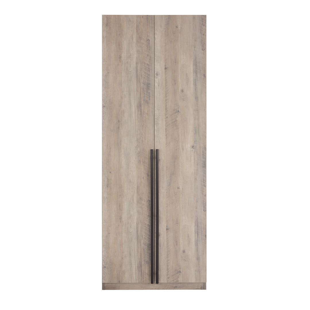 Manhattan Comfort Lee Rustic Grey Freestanding Wardrobe Closet 3.0