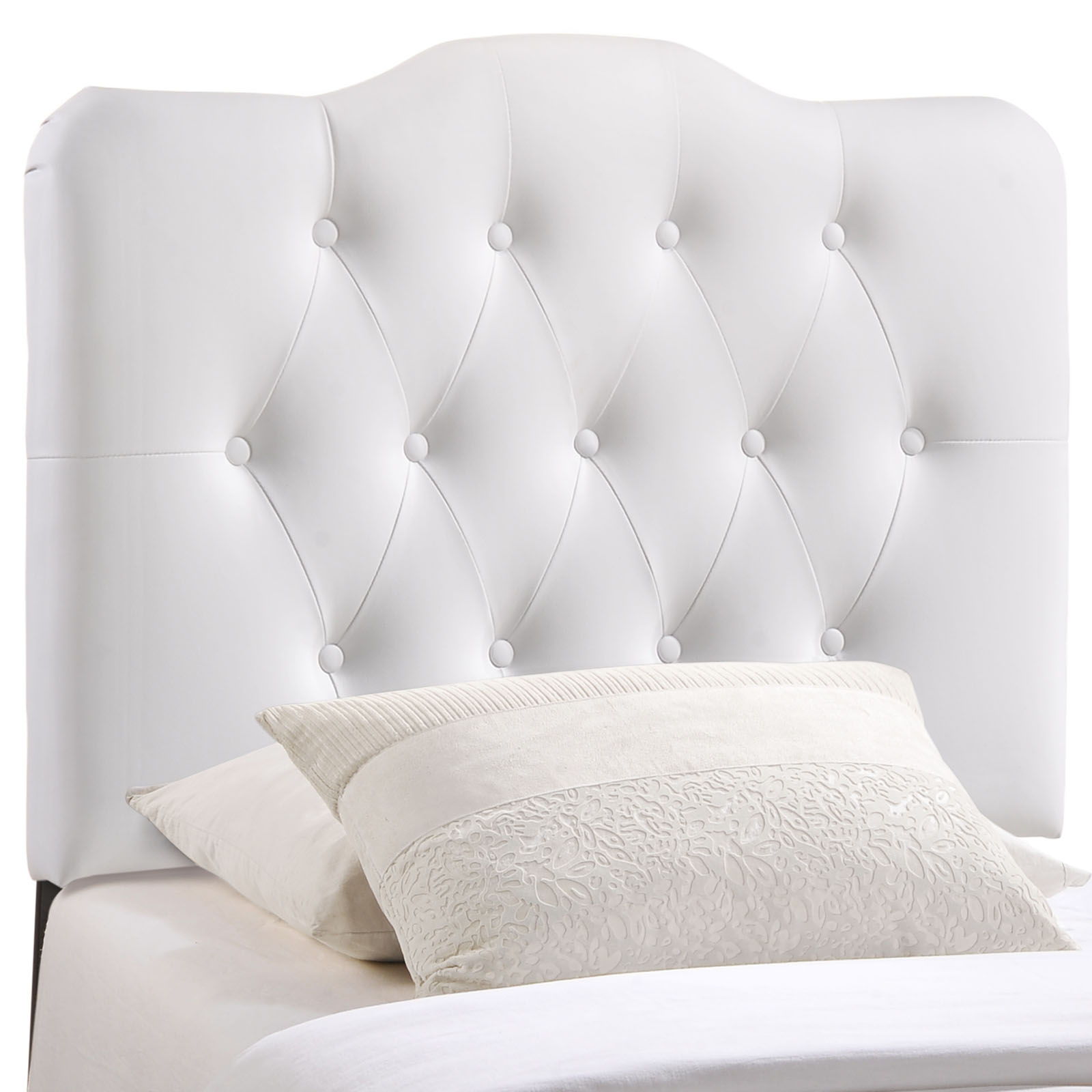 Modway Furniture Annabel White Vinyl Twin Headboard