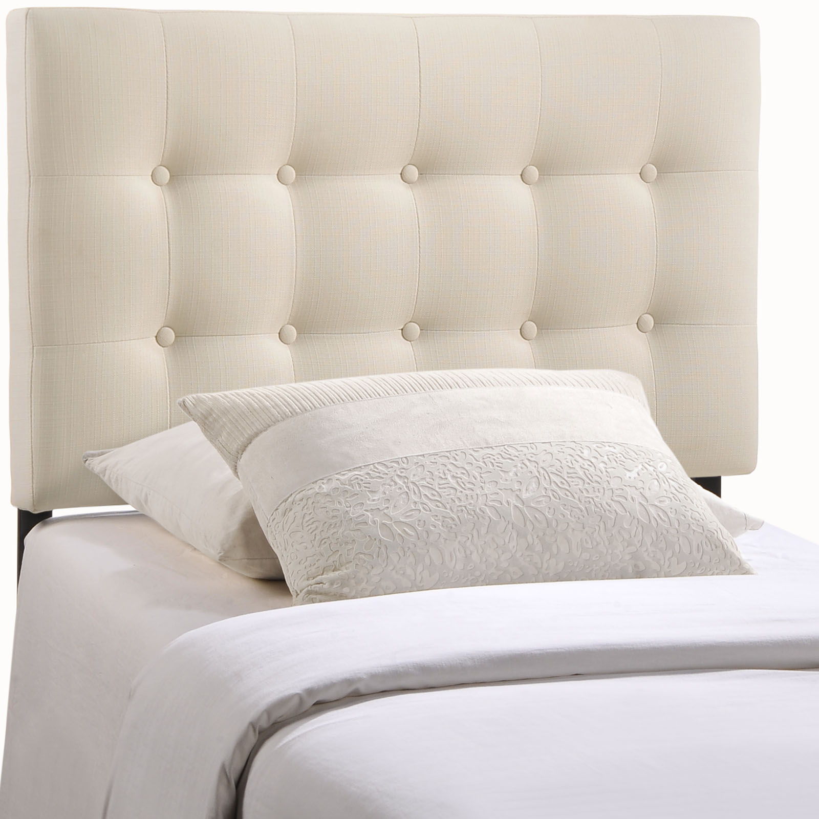 Modway Furniture Emily Ivory Fabric Twin Headboard