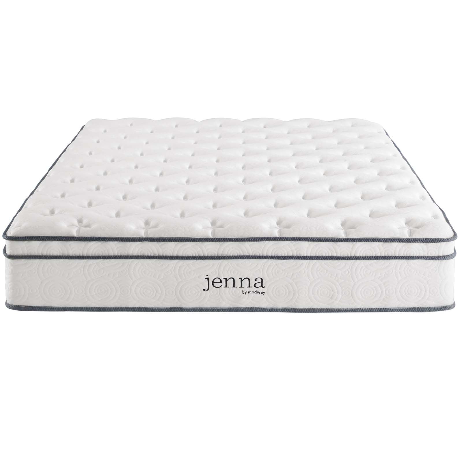 Modway Furniture Jenna White 10 inch Cal King Innerspring Mattress
