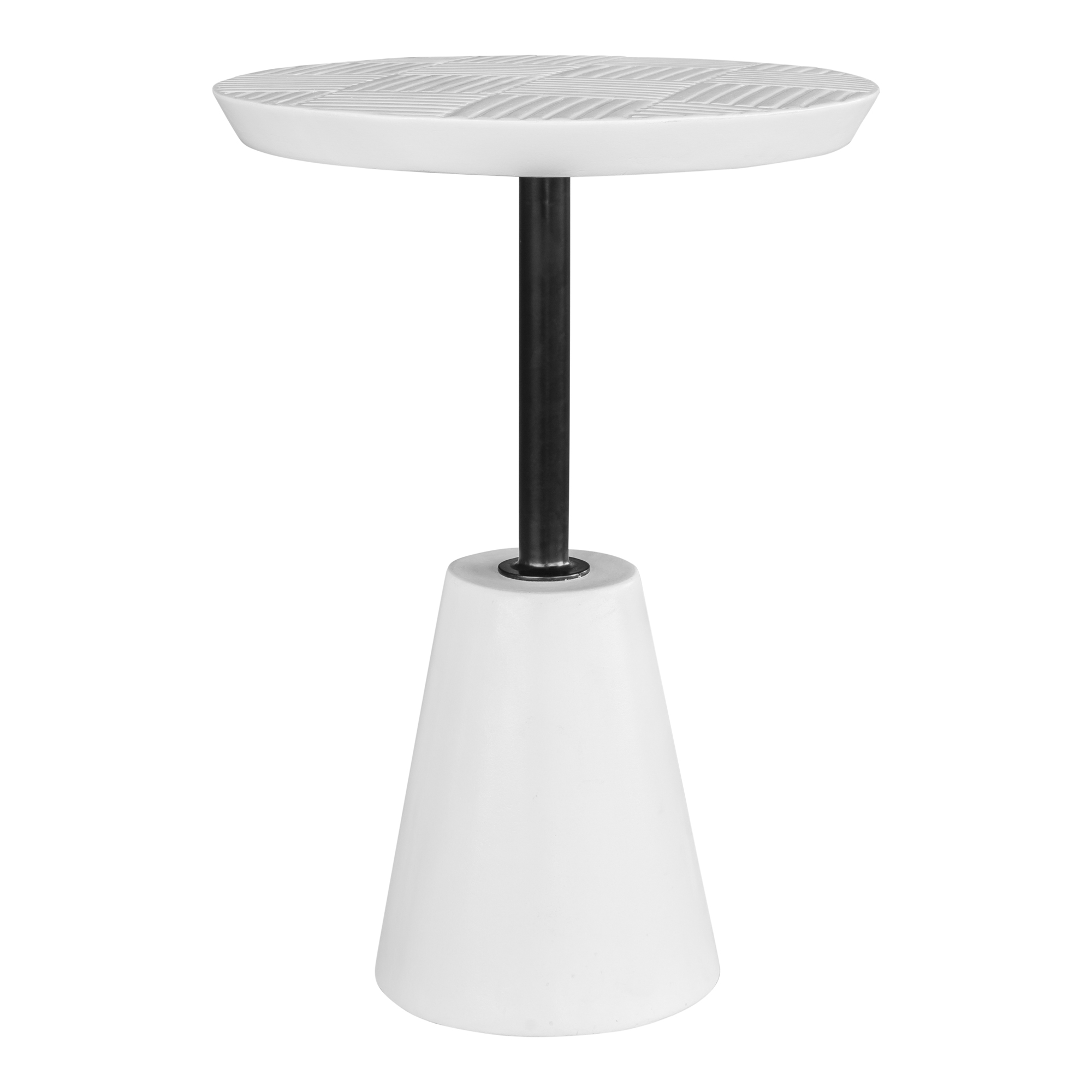 Moes Home Foundation White Ceramic Outdoor Accent Table
