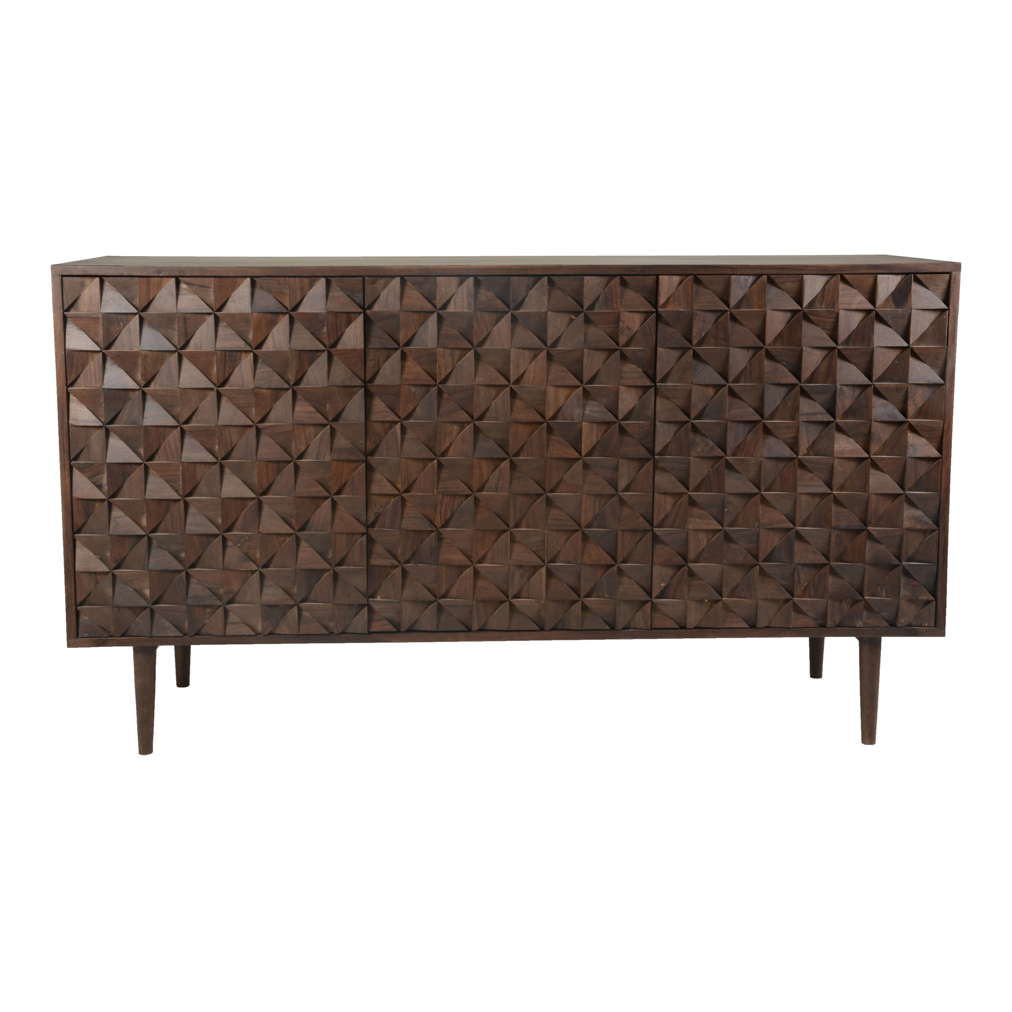 Moes Home Pablo Dark Brown 3 Doors Sideboard