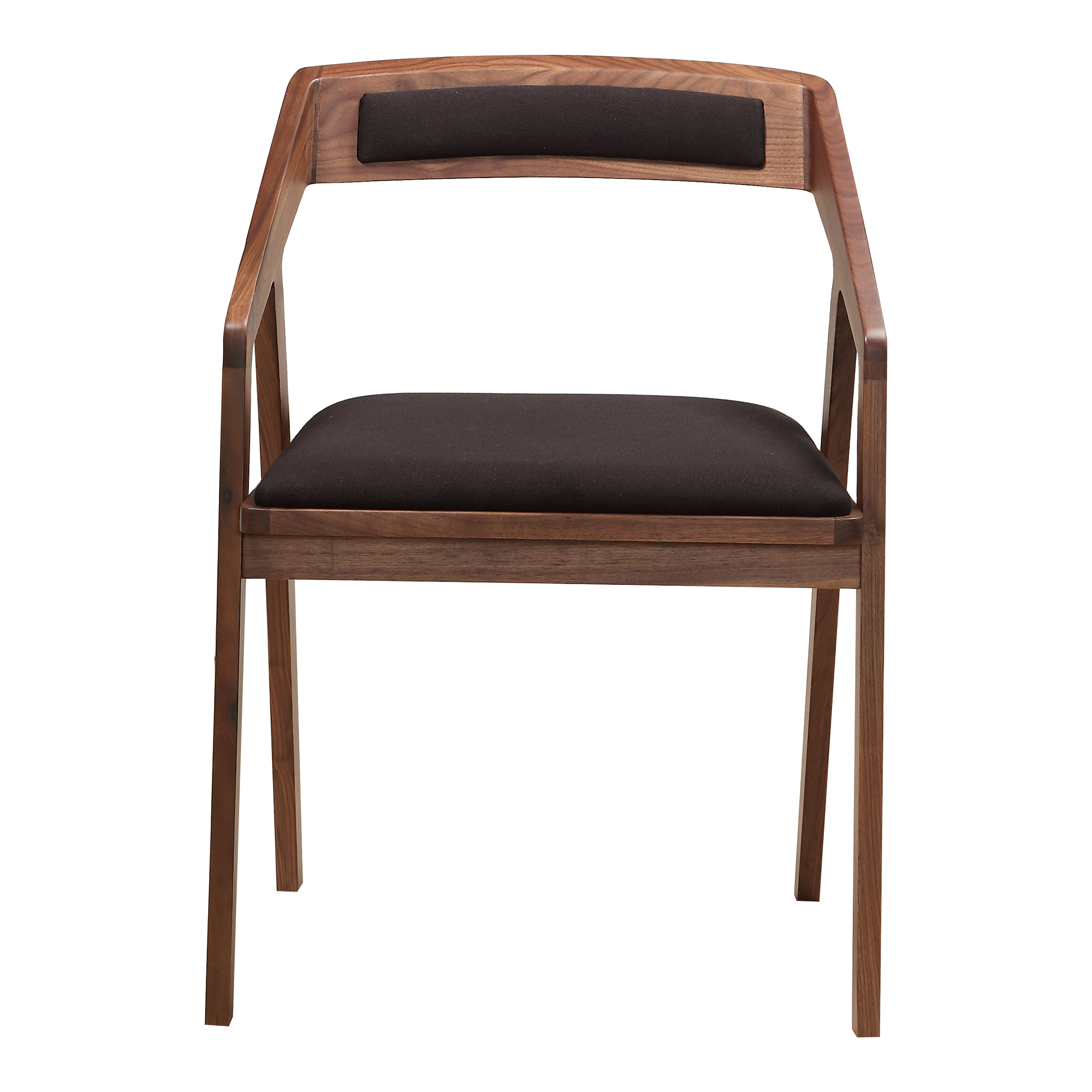 Moes Home Padma Black Brown Curve Arm Chair