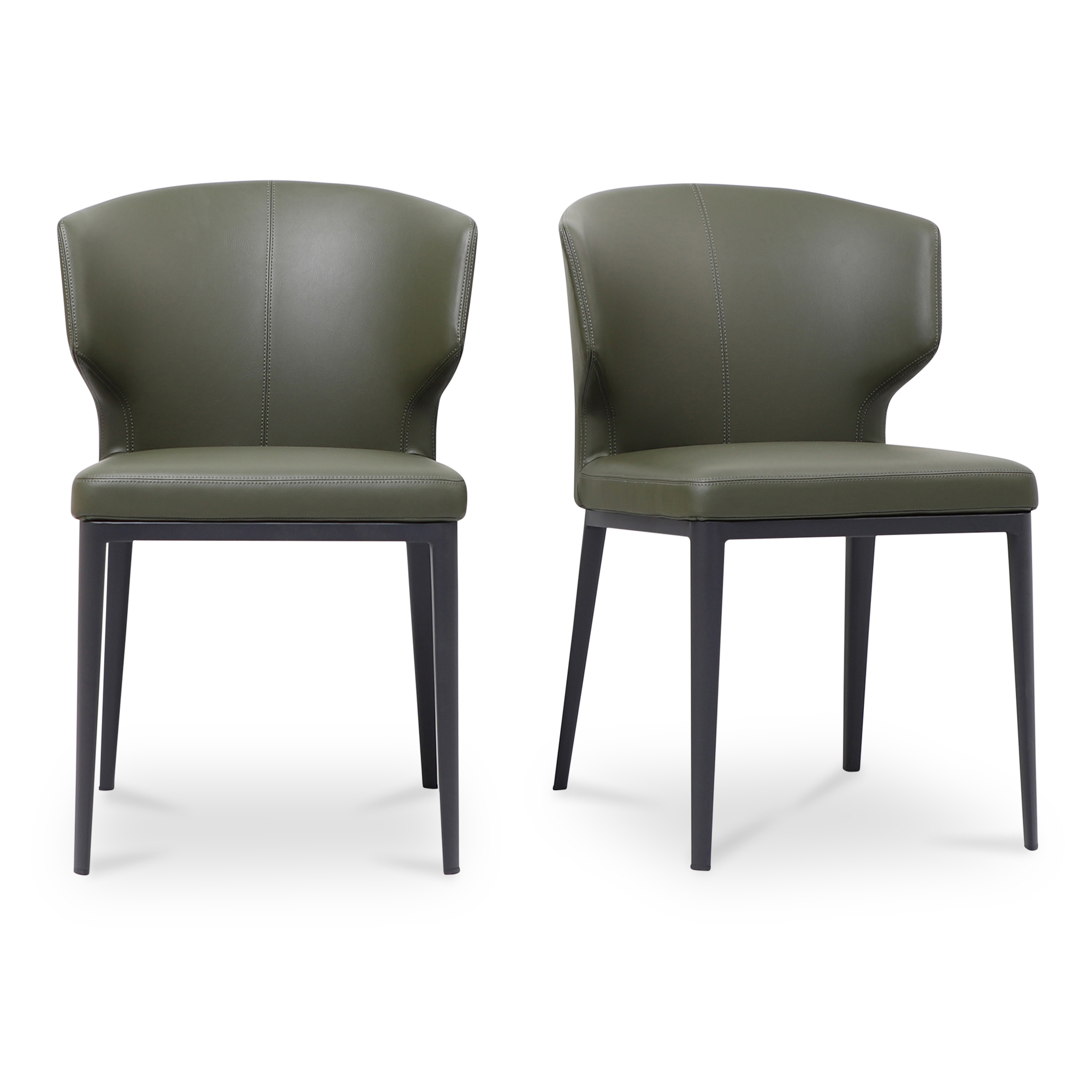 2 Moes Home Delaney Dark Green Dining Chairs