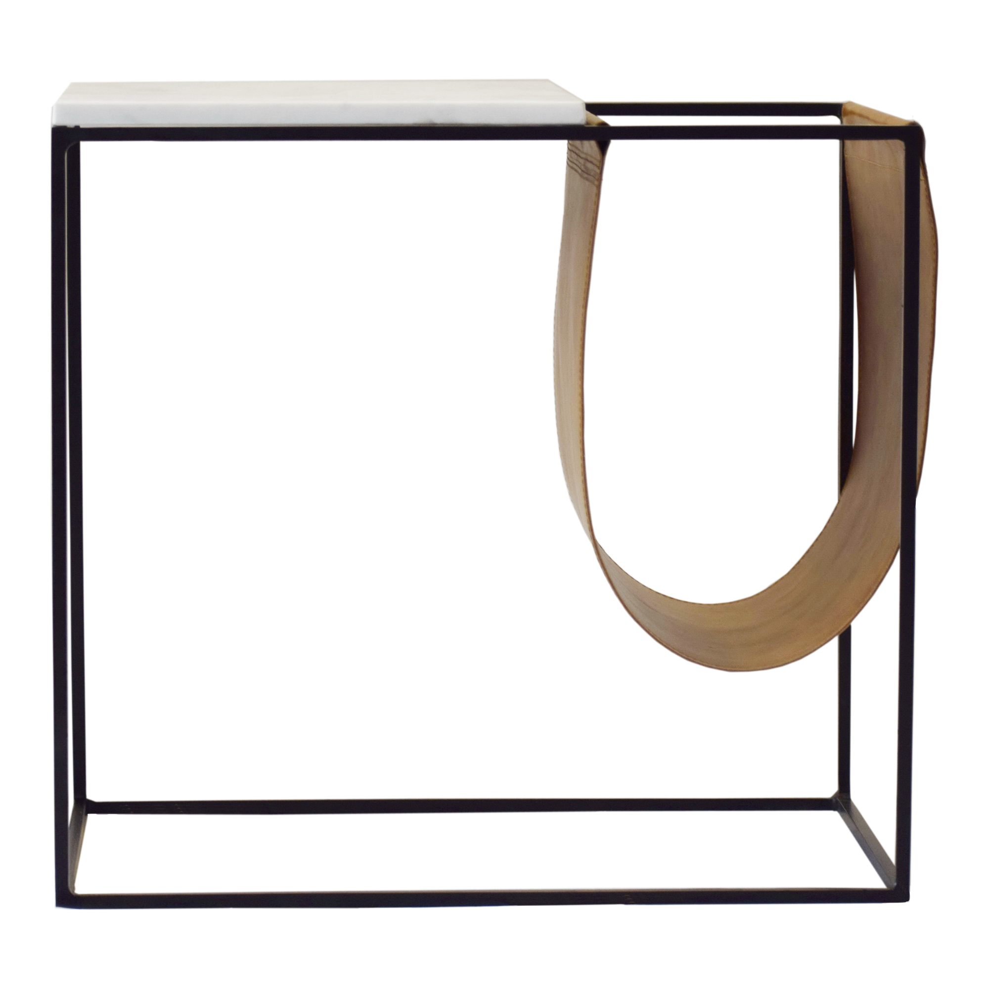 Moes Home Cave White Brown Magazine Rack