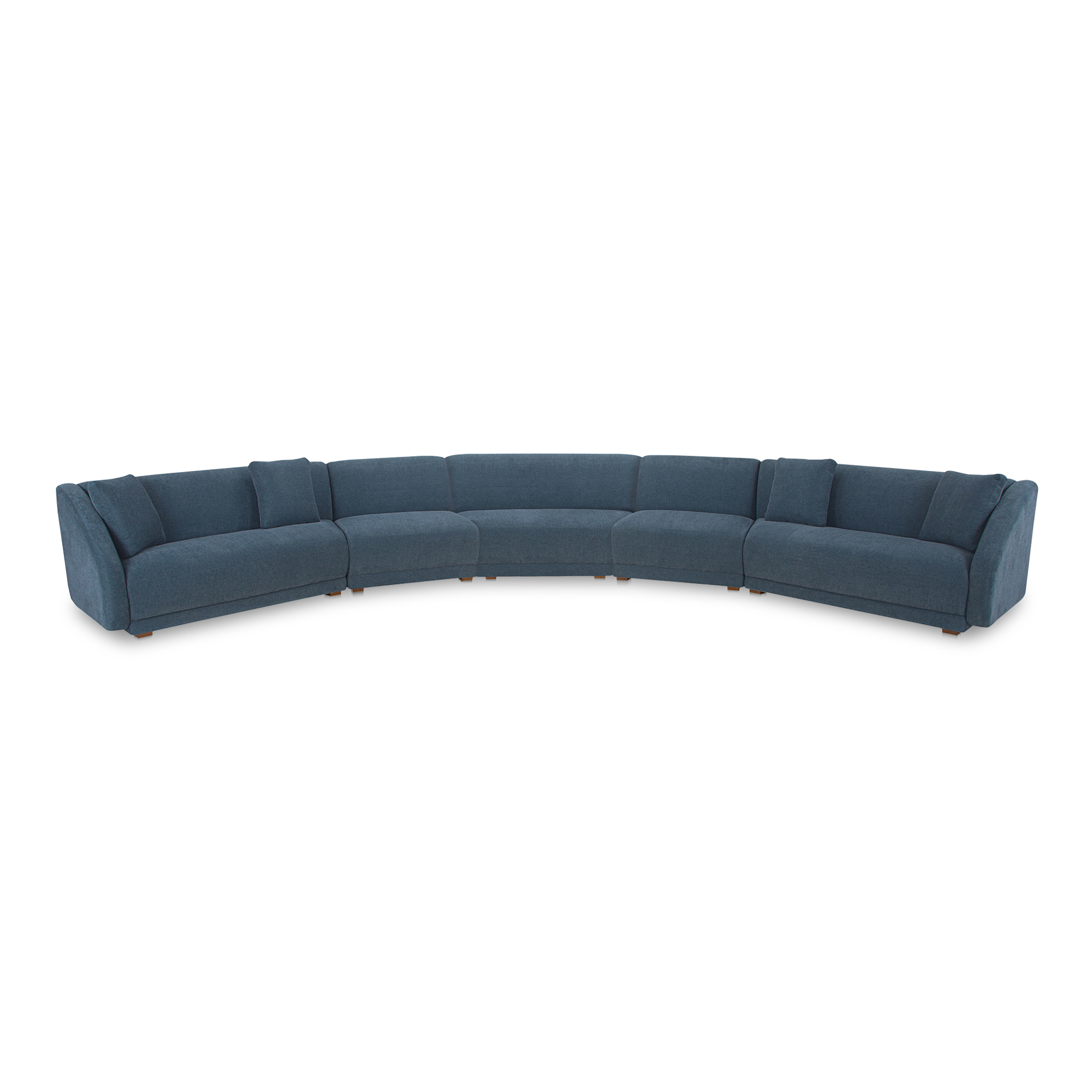 Moes Home Fraser Deep Blue 5pc Modular Sectional